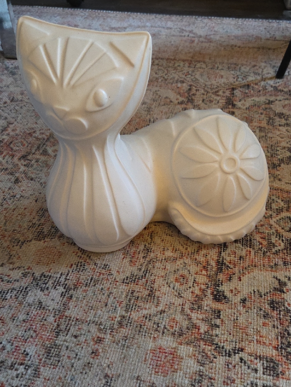 Jonathan Adler - White Decorative Ceramic Cat Figurine